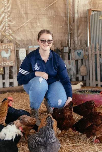 Laura Volunteering at Tanaka Farms